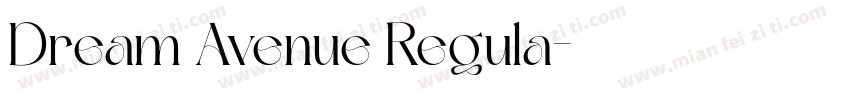 Dream Avenue Regula字体转换
